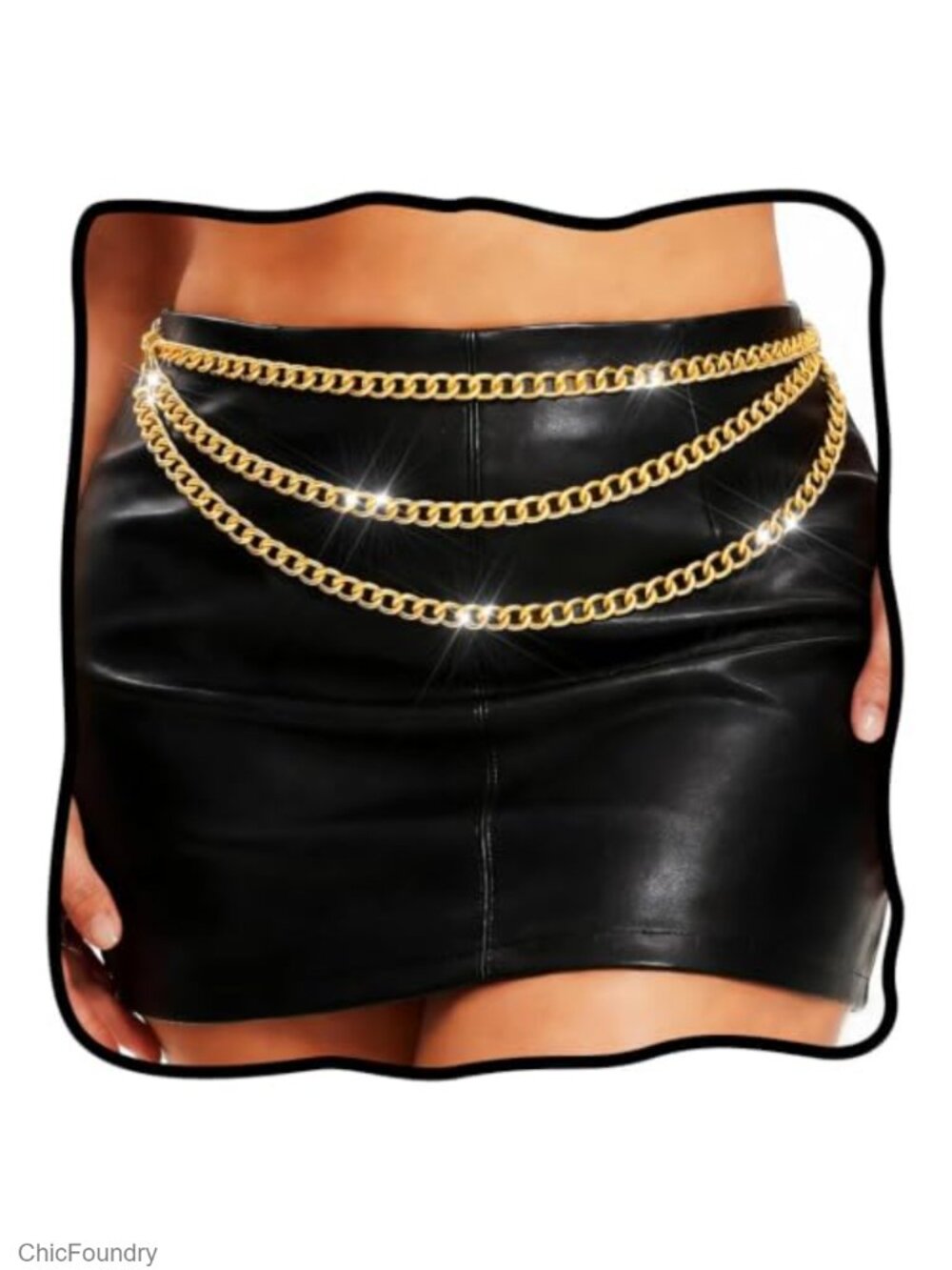 Layered Gold Chain Belt Waist Chain for Women Body Jewelry